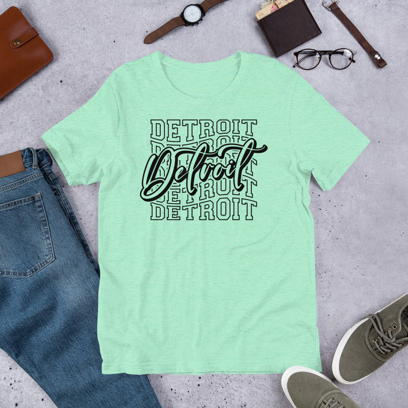 Cursive Detroit Unisex t-shirt