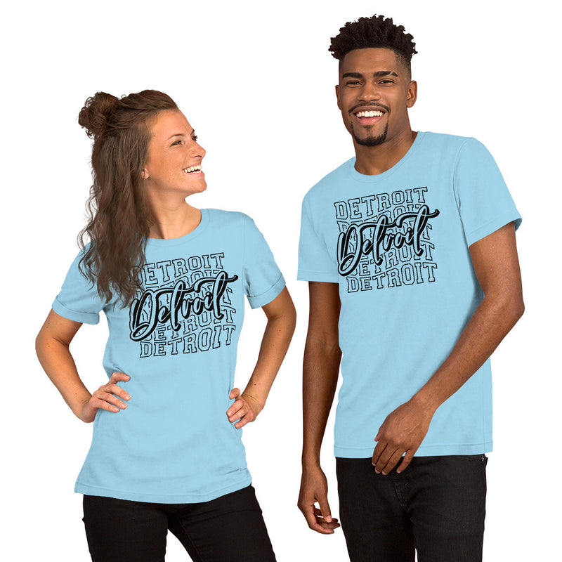 Cursive Detroit Unisex t-shirt