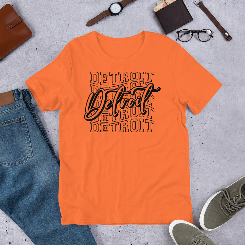 Cursive Detroit Unisex t-shirt