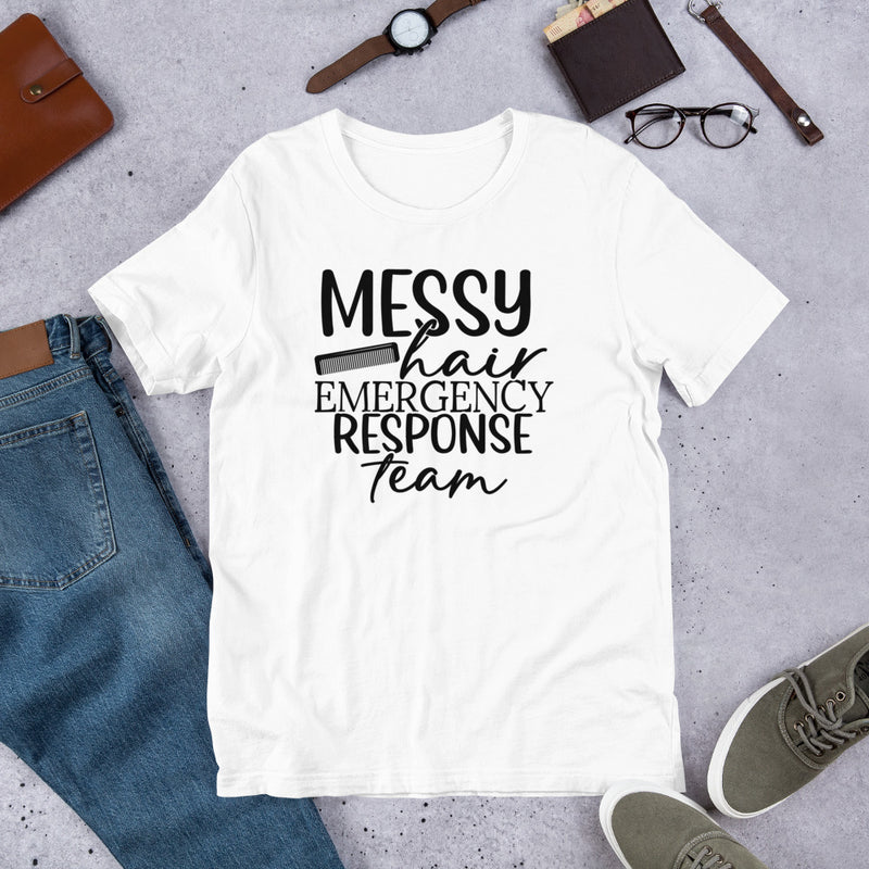 Messy Hair Emergency Response Team Unisex t-shirt