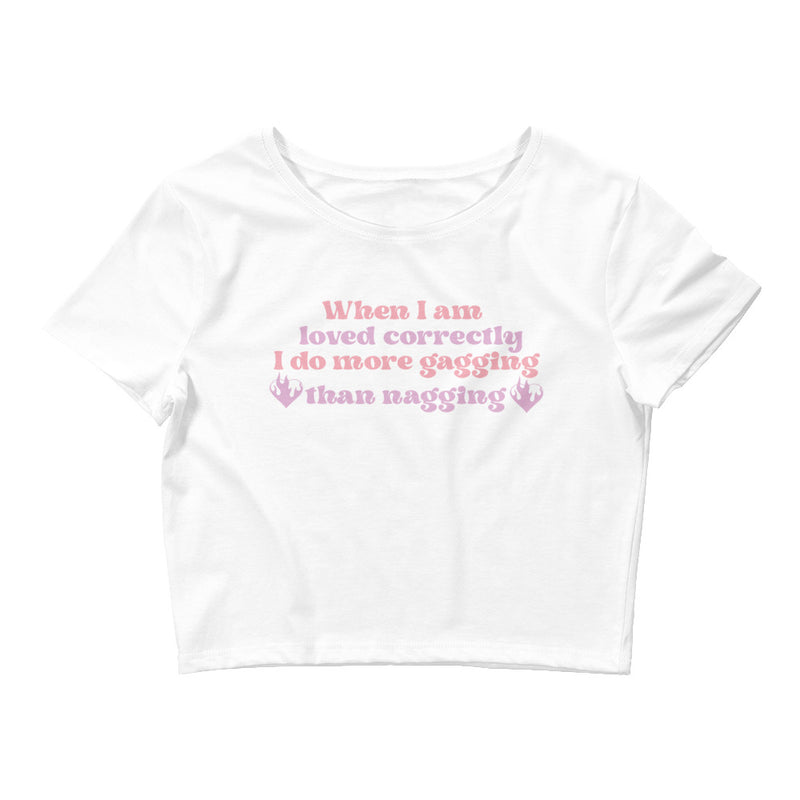 When I Am Loved Correctly Women’s Crop Tee
