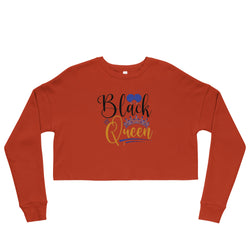 Black Queen Crop Sweatshirt