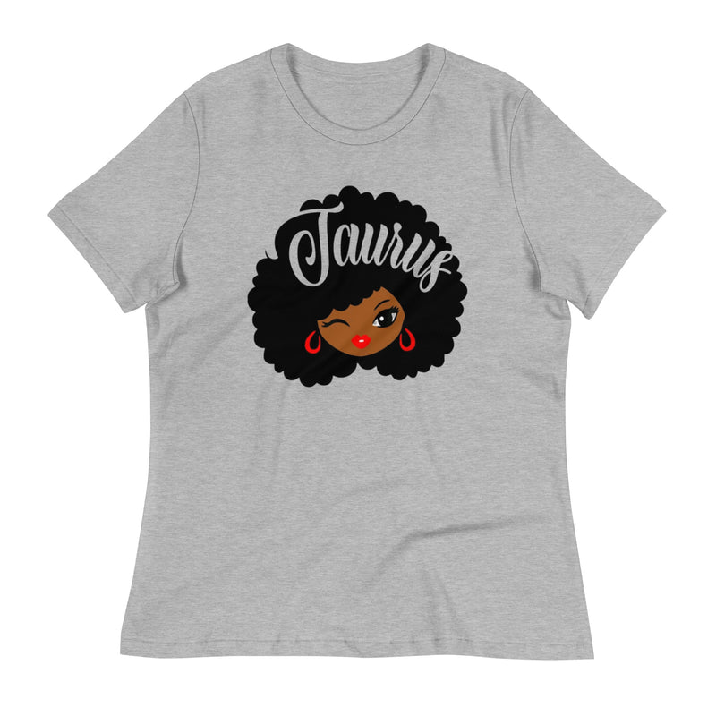 Afro Cartoon Taurus Women's Relaxed T-Shirt