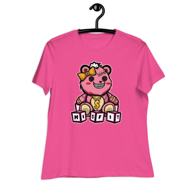 girl misfit bear Women's Relaxed T-Shirt