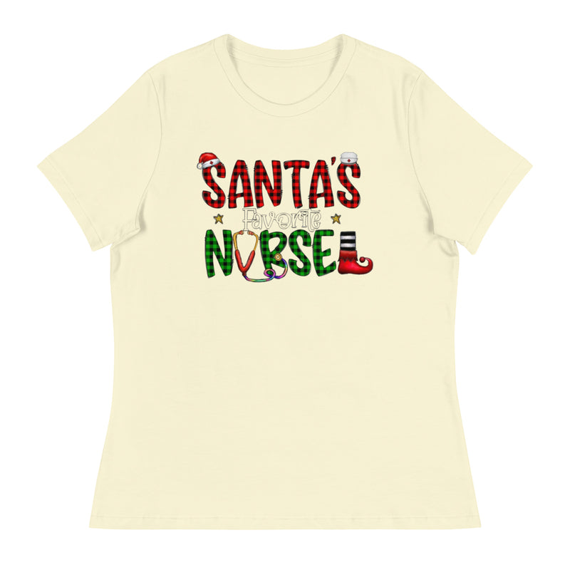 Santa's Favorite Nurse Women's Relaxed T-Shirt