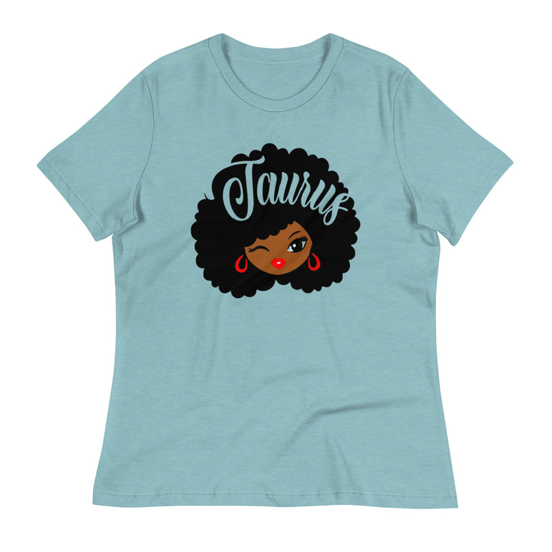 Afro Cartoon Taurus Women's Relaxed T-Shirt