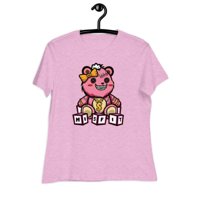 girl misfit bear Women's Relaxed T-Shirt
