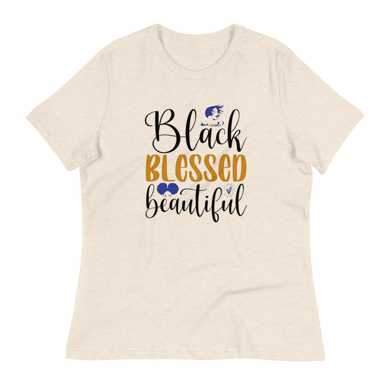 Black Blessed Beautiful Women's Relaxed T-Shirt
