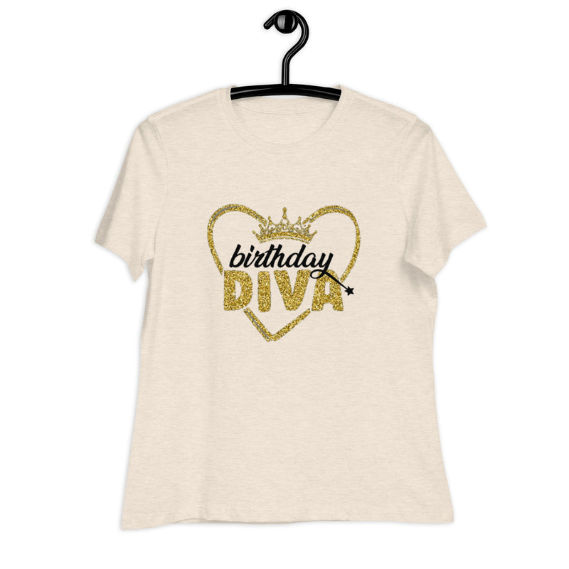 Birthday Diva Gold Women's Relaxed T-Shirt