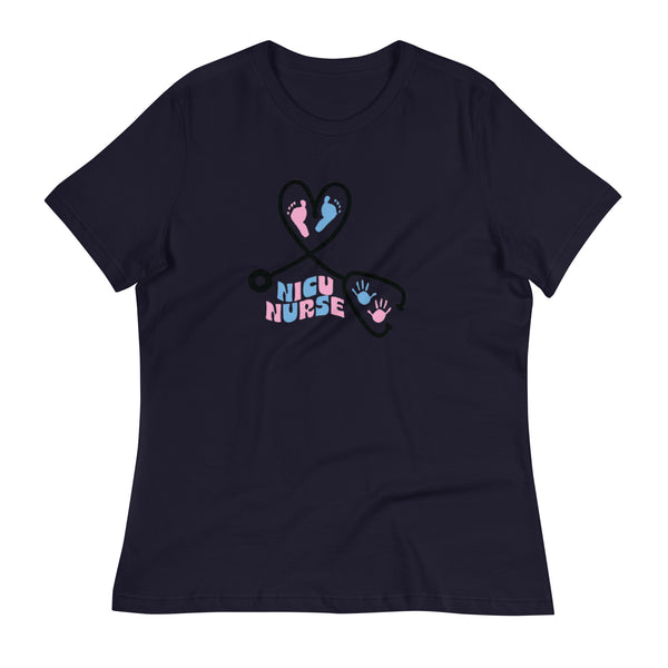 Stethoscope NICU Nurse Women's Relaxed T-Shirt