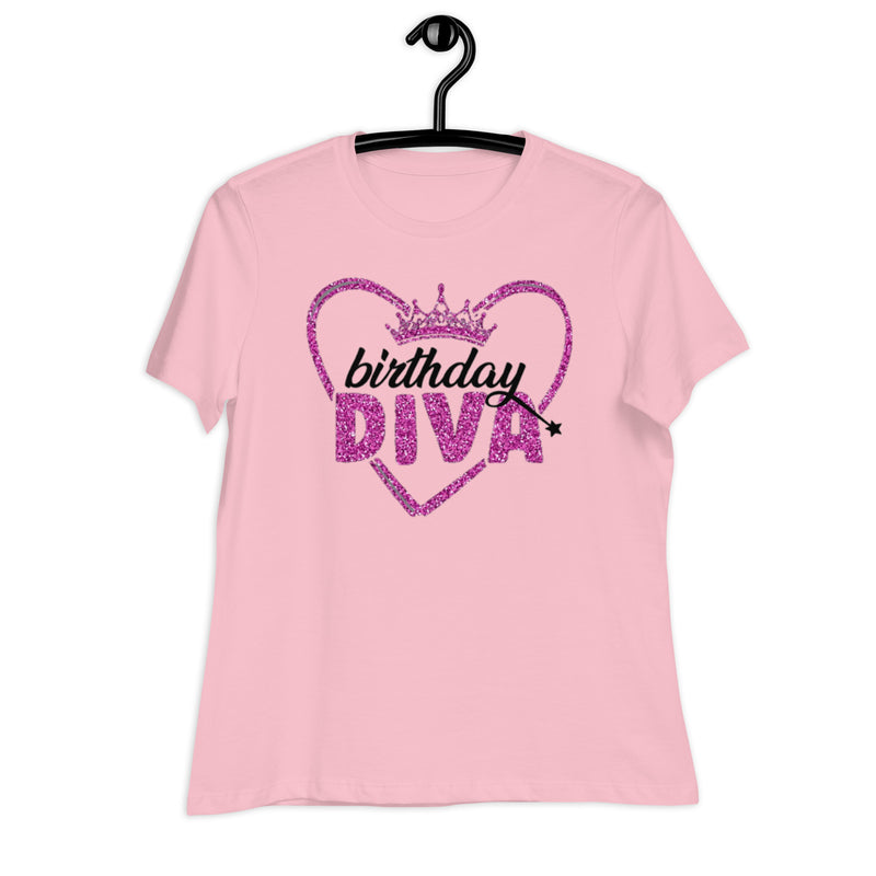 Birthday Diva Pink Women's Relaxed T-Shirt