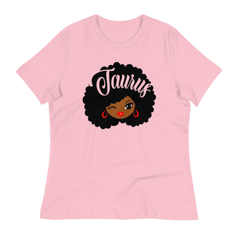 Afro Cartoon Taurus Women's Relaxed T-Shirt