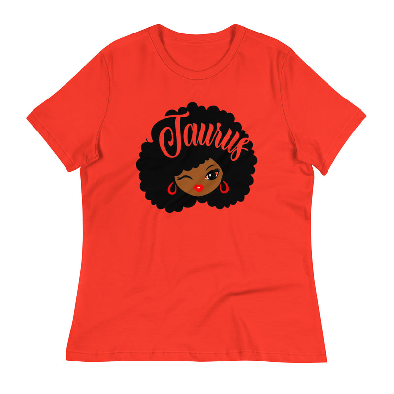 Afro Cartoon Taurus Women's Relaxed T-Shirt