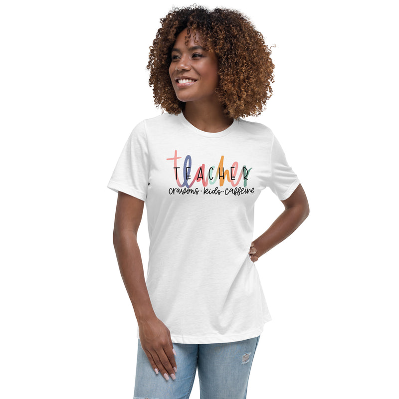 Crayons Kids Caffeine Women's Relaxed T-Shirt