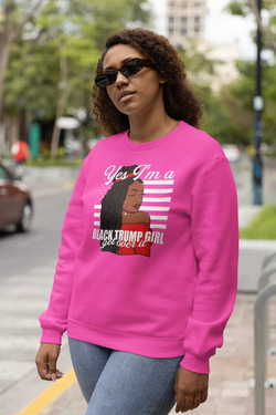 Black Trump Girl Unisex Premium Sweatshirt