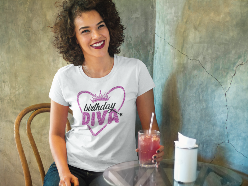 Pink Lettered Birthday Diva T-Shirt