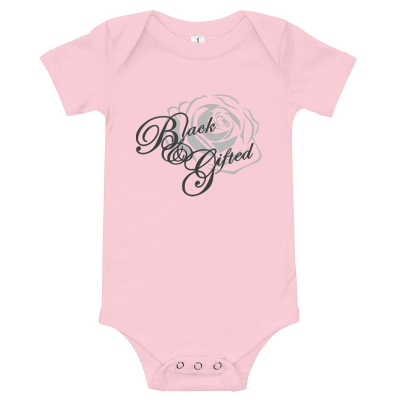 Black & Gifted Apparel: 4 US BY US - Baby Short Sleeve Onesies Black & Gifted LLC Pink 6-12m 