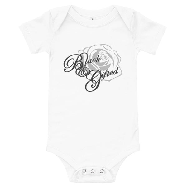 Black & Gifted Apparel: 4 US BY US - Baby Short Sleeve Onesies Black & Gifted LLC White 3-6m 