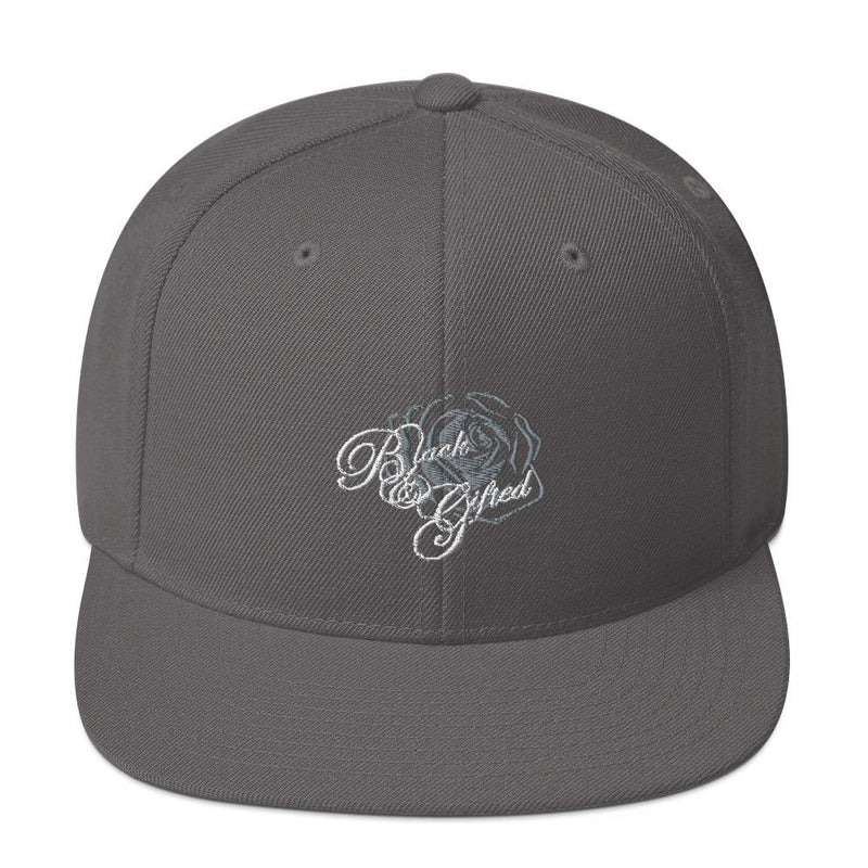 Black & Gifted Apparel: 4 US BY US - Snapback Hat - Black/Grey hat Black & Gifted LLC Dark Grey 