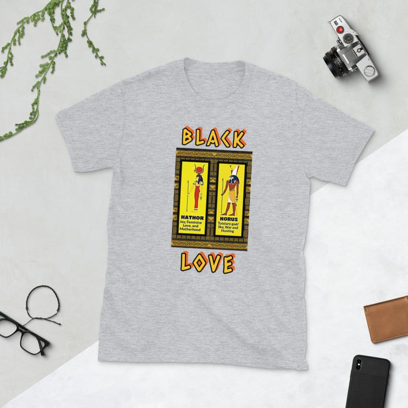 Black Love Nubian T-Shirt Black & Gifted LLC Sport Grey S 