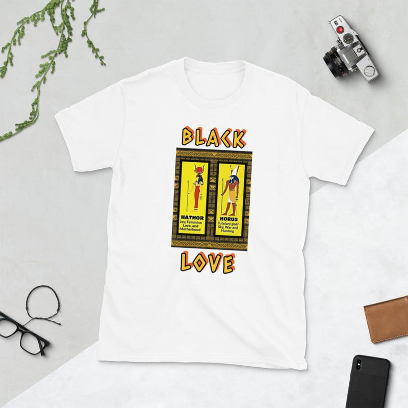 Black Love Nubian T-Shirt Black & Gifted LLC White S 