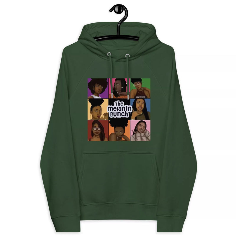 The Melanin Bunch Unisex eco raglan hoodie