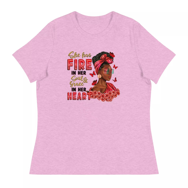 she has fire in her soul Women's Relaxed T-Shirt